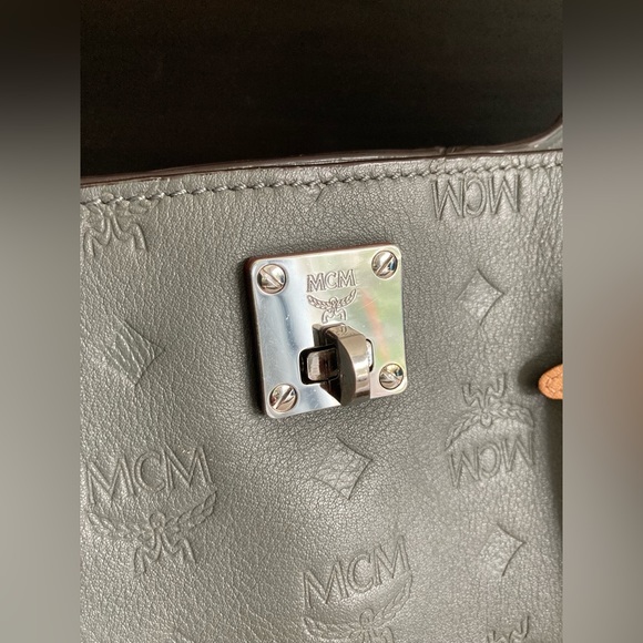 MCM Essential Embossed Leather Monogram Bag - Picture 7 of 11